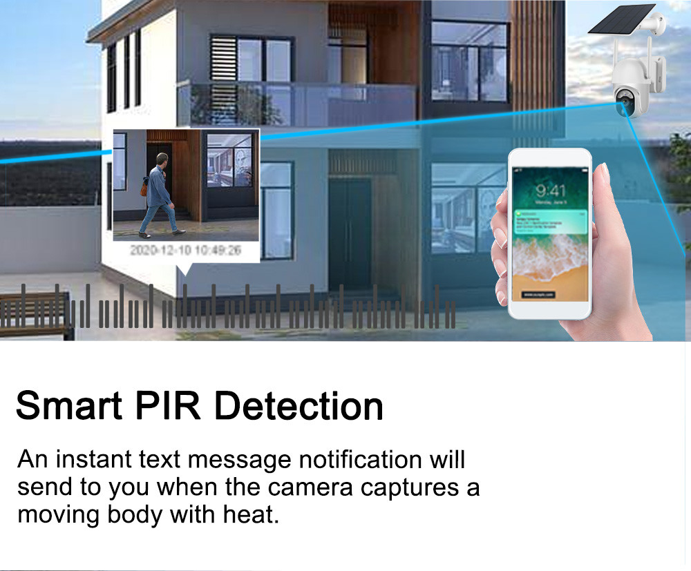 4MP 4G Sim Card PTZ CCTV Camera Solar Powered Cloud Storage