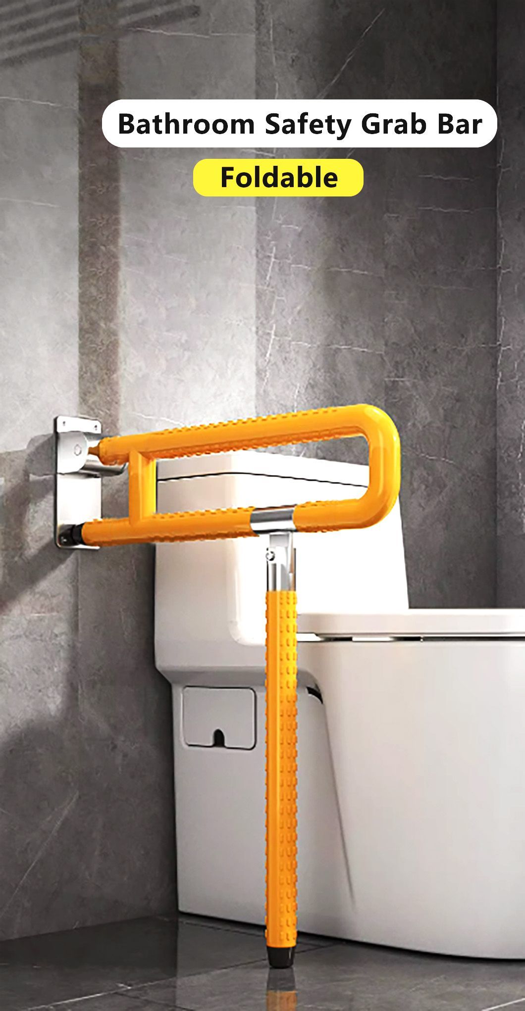 Bathroom Accessories Folding Disabled Stainless Steel Safety Armrest Handles Toilet Grab Bar for Elder