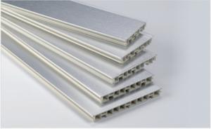 Buy cheap PVC Skirting Wrapped Waterproof Cladding MDF Skirting Board For Office Building product