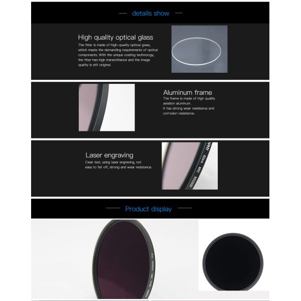 ND Camera Neutral Density Filter , MRC ND32000 Neutral Lens Filter For Photography Scenery
