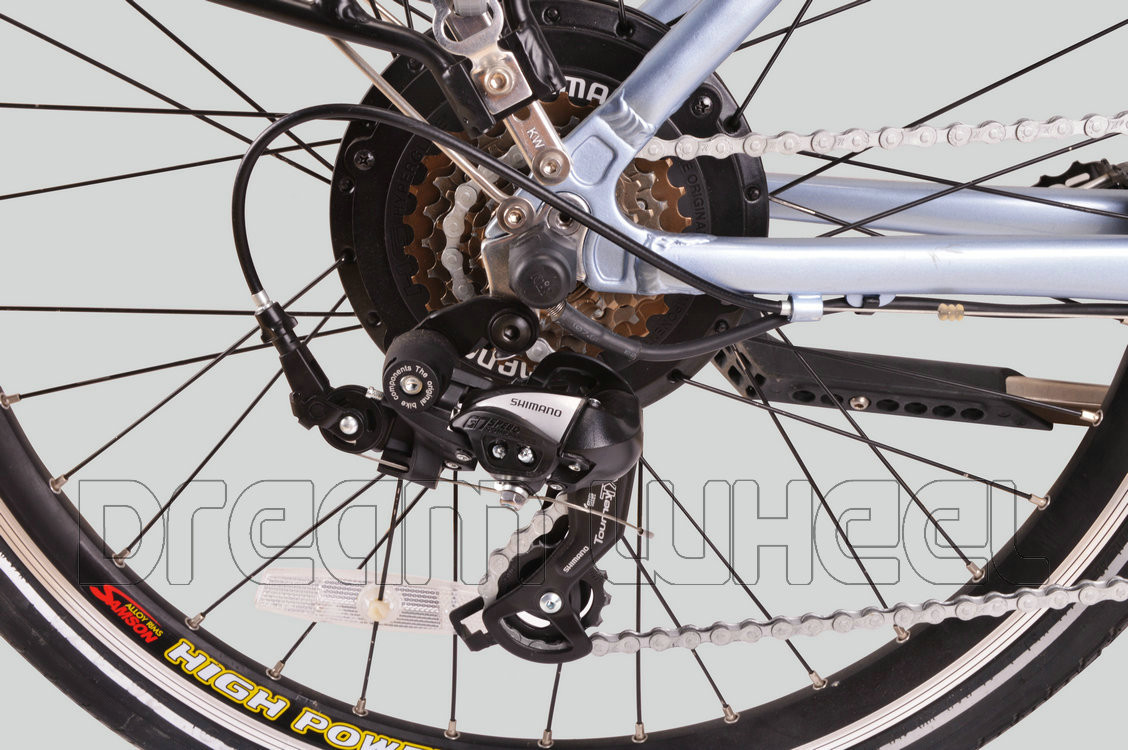 25km/H Ladies Electric Town Bike 36V 250W BAFANG Rear Motor