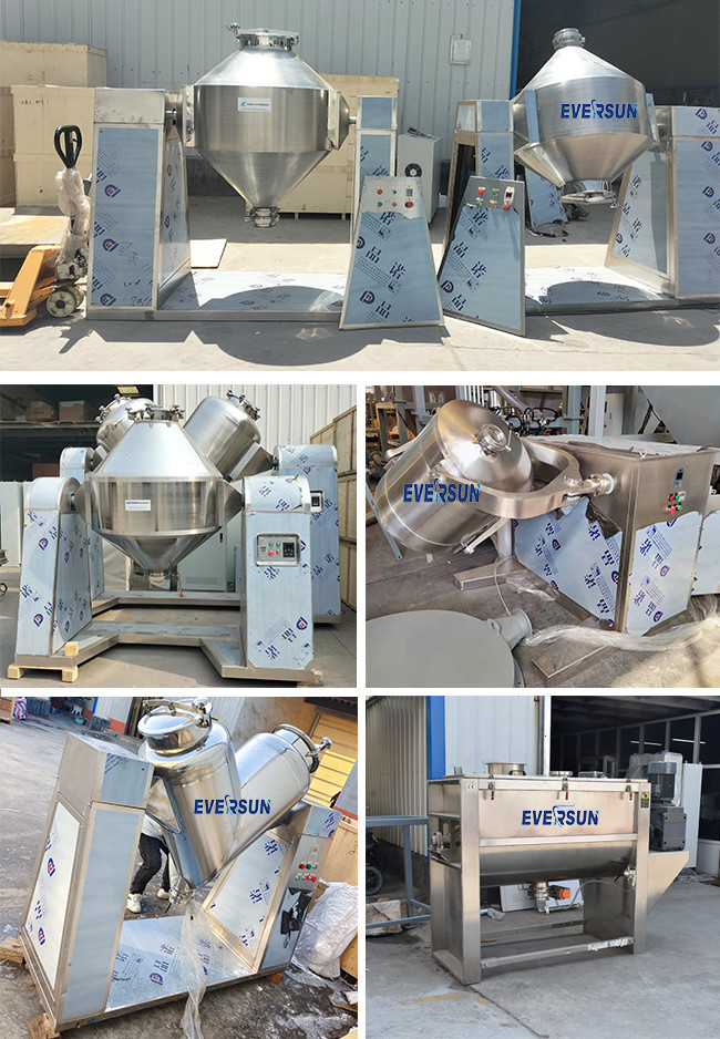 High Efficiency Industry Blender SS Double Cone Mixer For Food Additives Granule