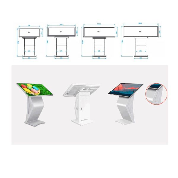 500cd/M2 Bill Payment Kiosk 32 Inch Standing Touch Screen Kiosk