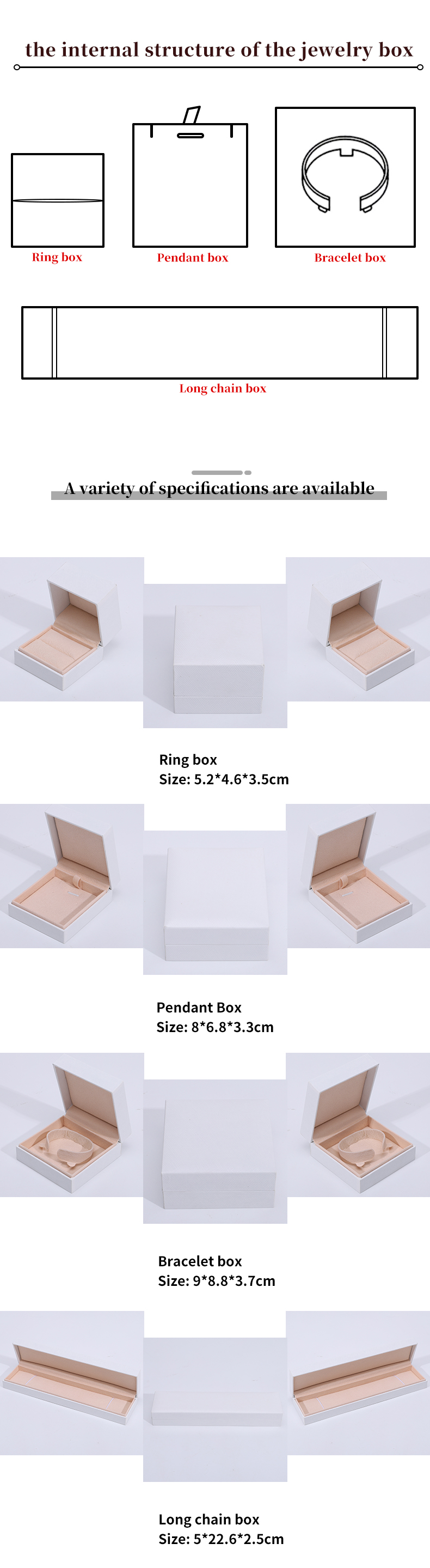 Custom 9x9x4cm Jewelry White Paper Box for Bracelet Earrings Necklace Ring Packaging