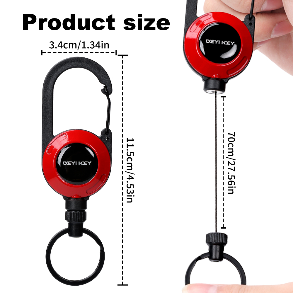 Deyi Badge Reel Upgraded Stainless Steel Cord, Suitable For Men And Women Assorted Colors