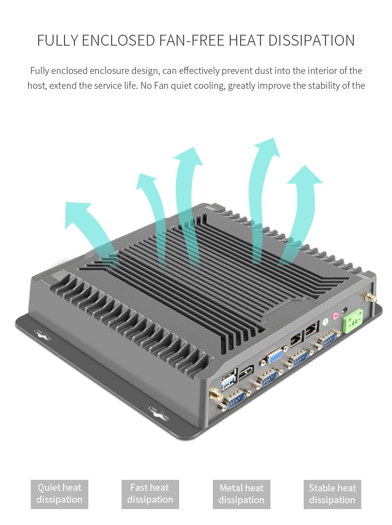 Dual Port Rs232rs485 Multi Port 4g Module Mini Pc Industrial Fanless