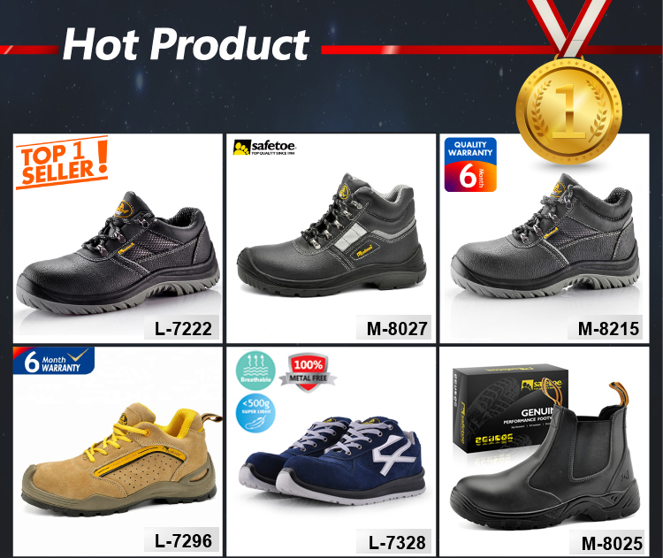 Brand SAFETOE Nubuck Leather Industrial Steel Toe Men Hot Resistant Safety Boots