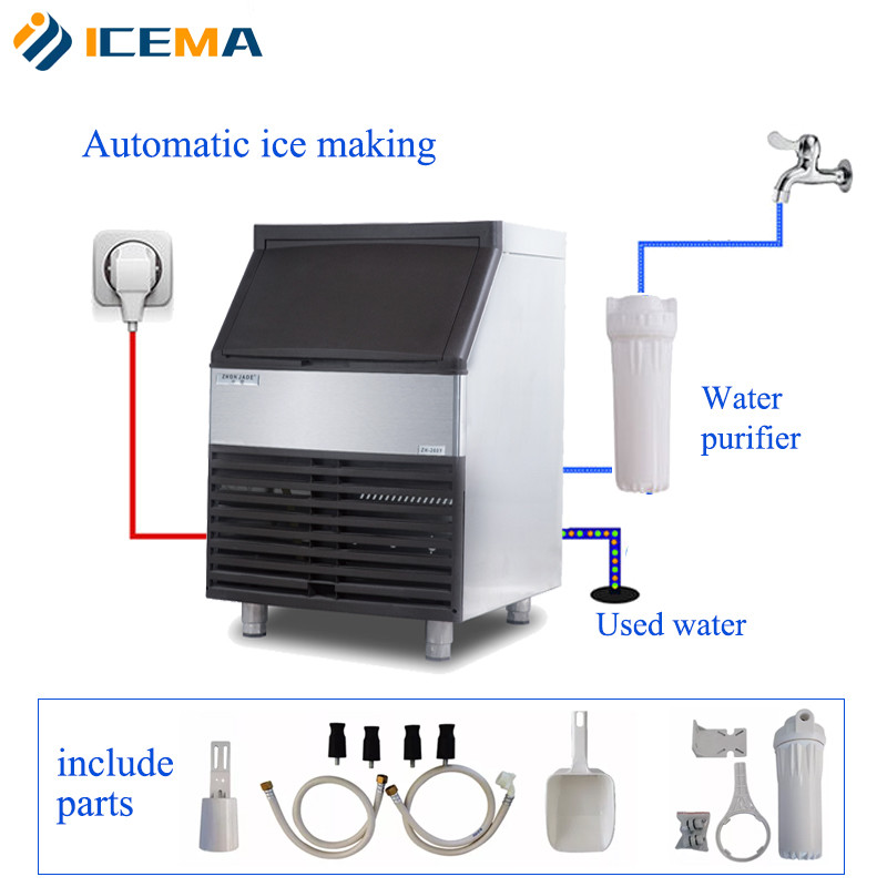 130Kg 180kg 200kg 250kg/24h Commercial Ice Cube Machine