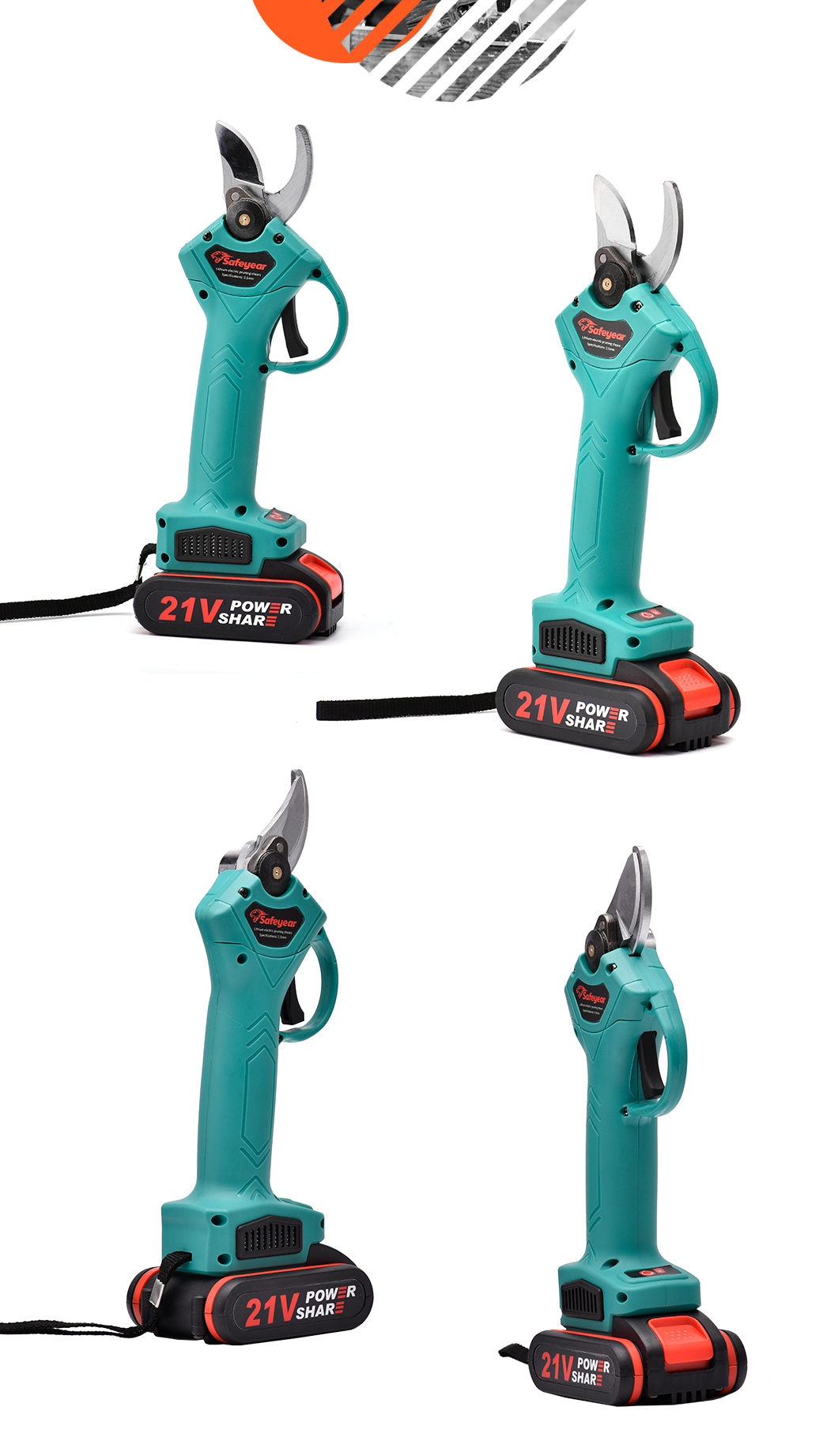 1300mAH Small Electric Garden Shears Pruning Shears For Thick Branches
