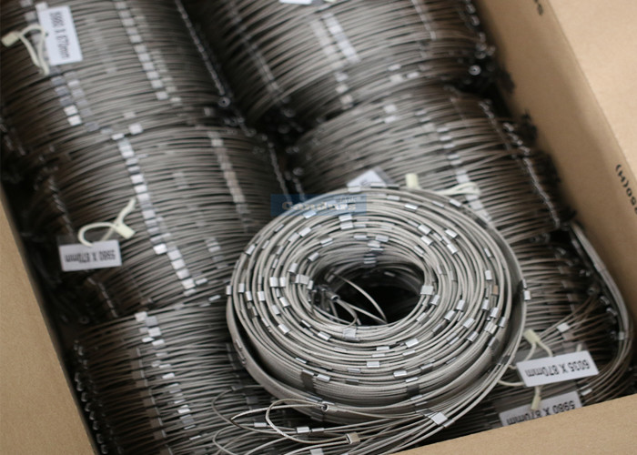 Architectural Inox Wire Mesh Decoration 3.0mm 40mm Stainless Steel Cable Mesh 316l
