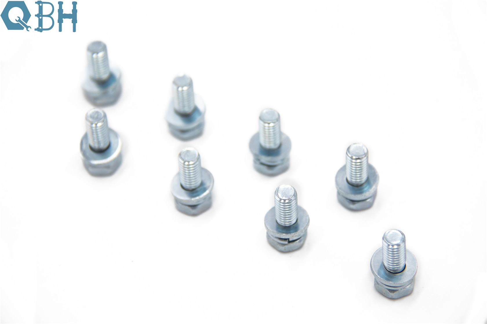 Hexagon Head Cross Recessed Bolt Zinc Coating With Indentation