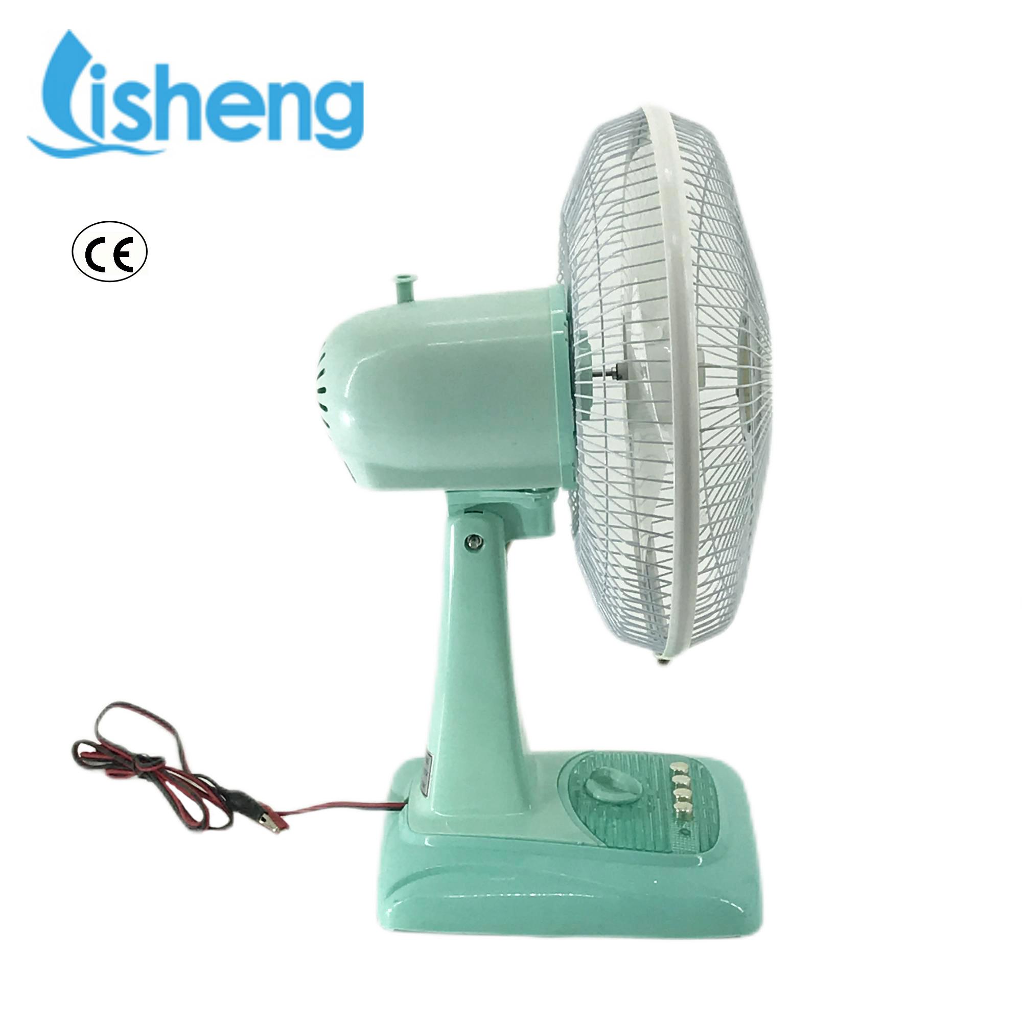Energy Saving Rechargeable Table Fan 12 Inch DC Solar 12V 13W