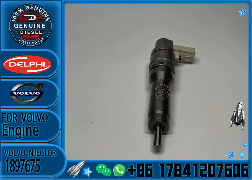 Diesel Fuel Injector Common Rail Parts Injector 1897675 BEBR3A01100 1934321 BEBU2C00300 for VOLVO