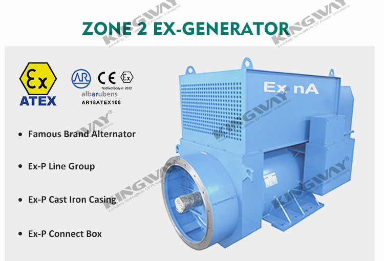 Zone 2 Offshore platform ATEX hazardous area 32kw 1500kva zone1 explosion proof diesel generator set DNVGL 2.7-1lifting frame