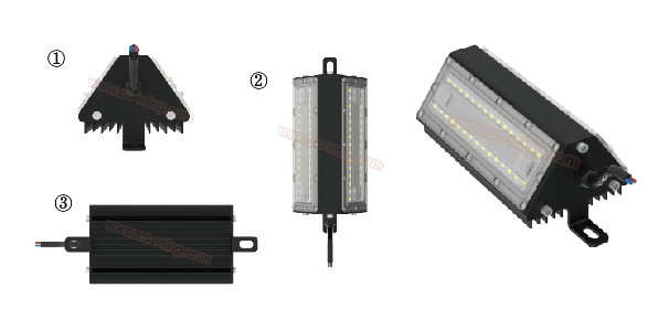 Asymmetric G5 IP66 50w 150lm/w Led Bulkhead Lights 100-270v
