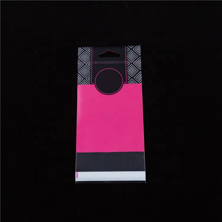 Printed BOPP pack bag, BOPP packaging header bag with Strong adhesive strip