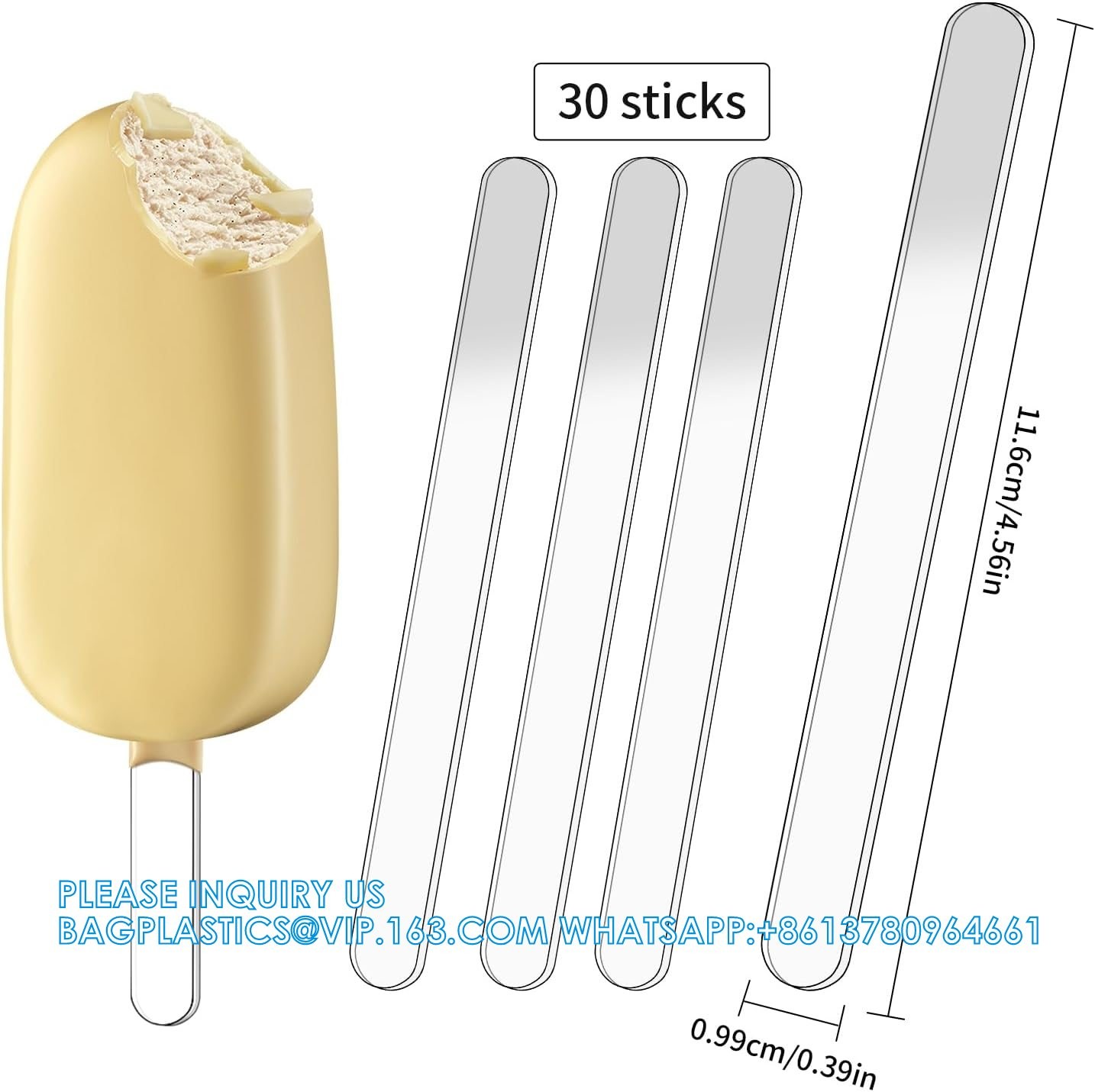 4.5 Inch Acrylic Sticks, Reusable Ice Cream Sticks, Ice Cream Sticks, Cake Molds, Mini Ice Cream Sticks, Cake Sticks