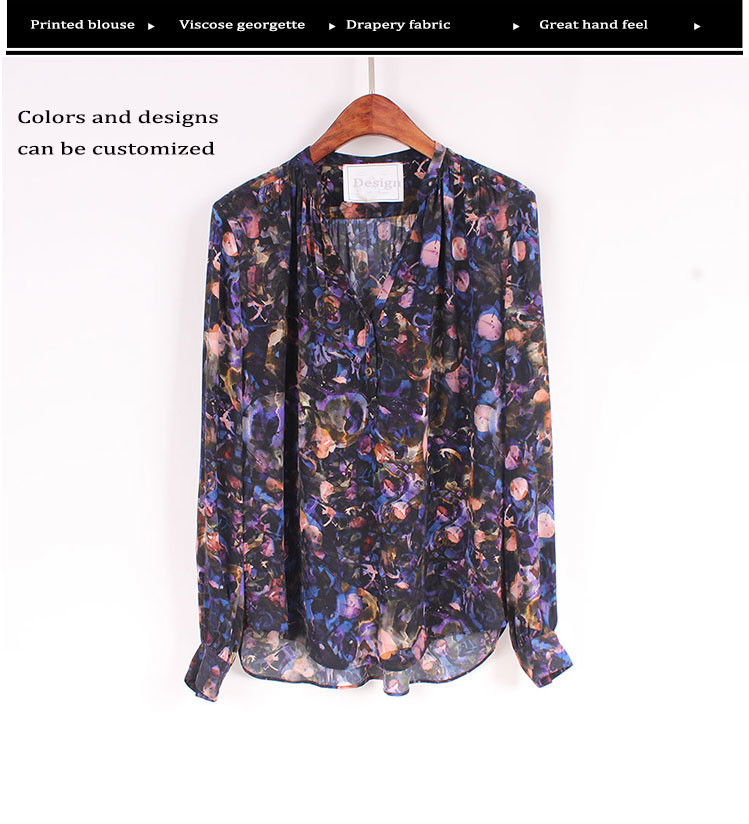 Drapery Viscose Georgette Women Printed Blouse