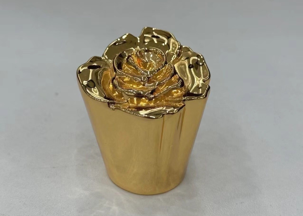 Flower-Shaped Zinc Alloy Perfume Bottle Caps For Eco-friendly Packaging