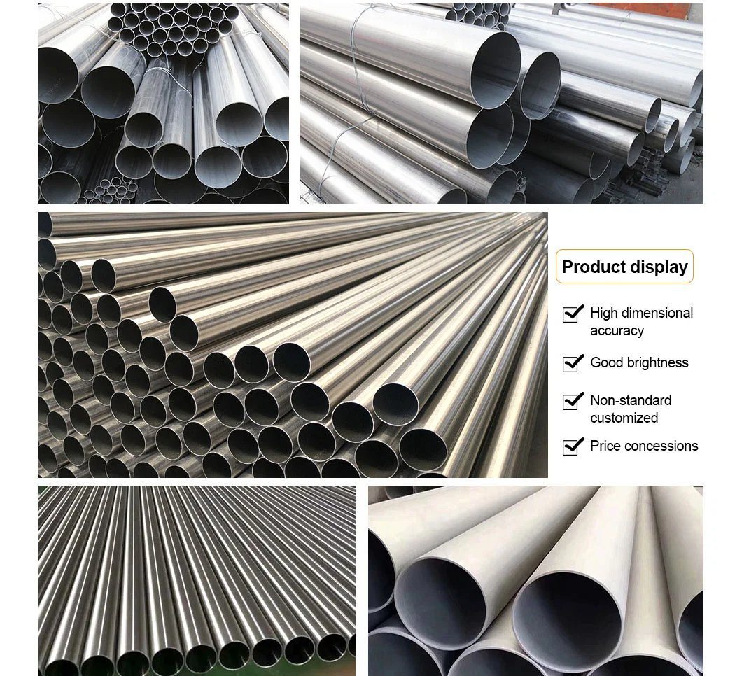 Top Quality 304/304L Stainless Steel Tube Best Price Surface Bright Polished Inox 316L Stainless Steel Pipe/Tube