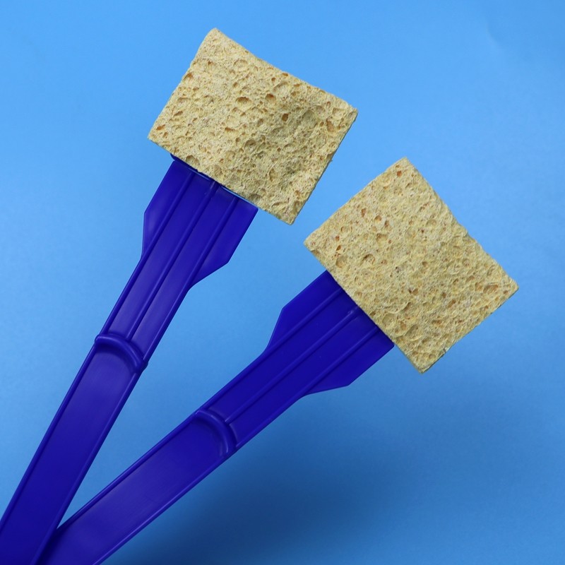 High Absorbency Environmental Surface Sampling Foam Swabs Cellulose Stick Mounted Sponge Swab for Laboratory