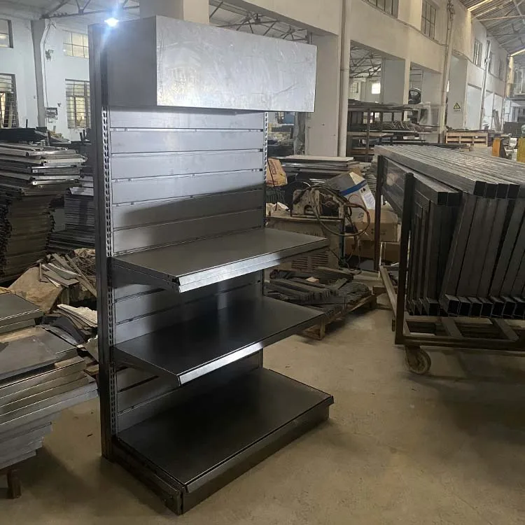 Factory Customized Color Size Logo single side supermarket shelf presentation fair shelves trade fair shelves