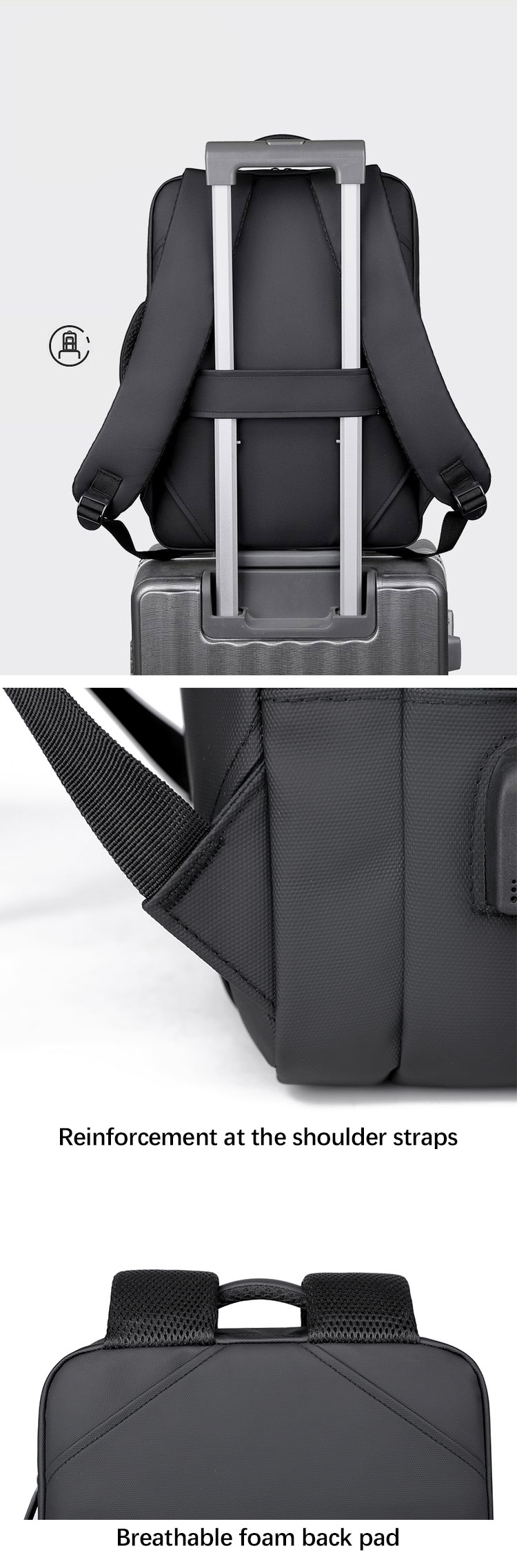 Sympathybag Hot Selling Multi-Functional Business backpack Waterproof Laptop Bags Briefcase for Male