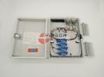 White 16 Port Outdoor Fiber Optic Termination Box IP65 PC+ABS Plastic 1X16