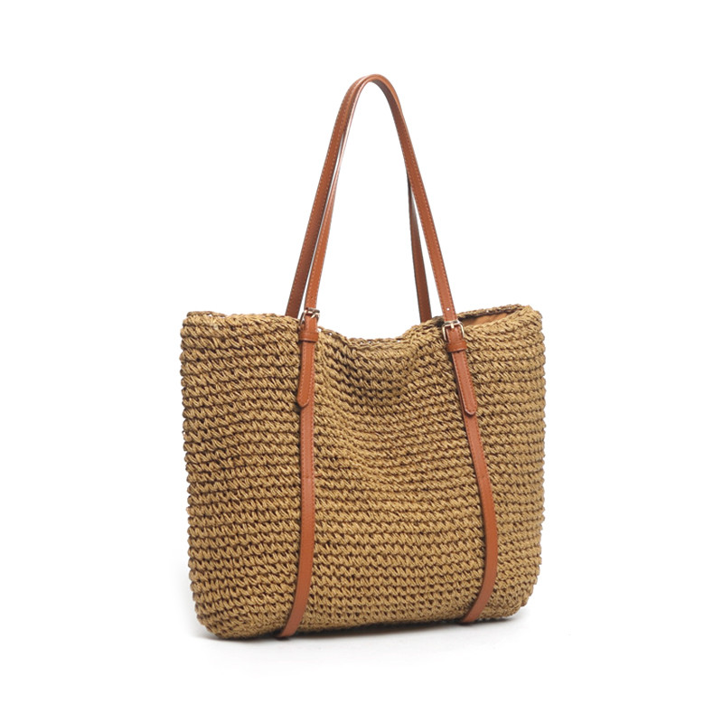 Original Purse Rattan Lafite Straw Bucket Bag Crochet Woven Personalised