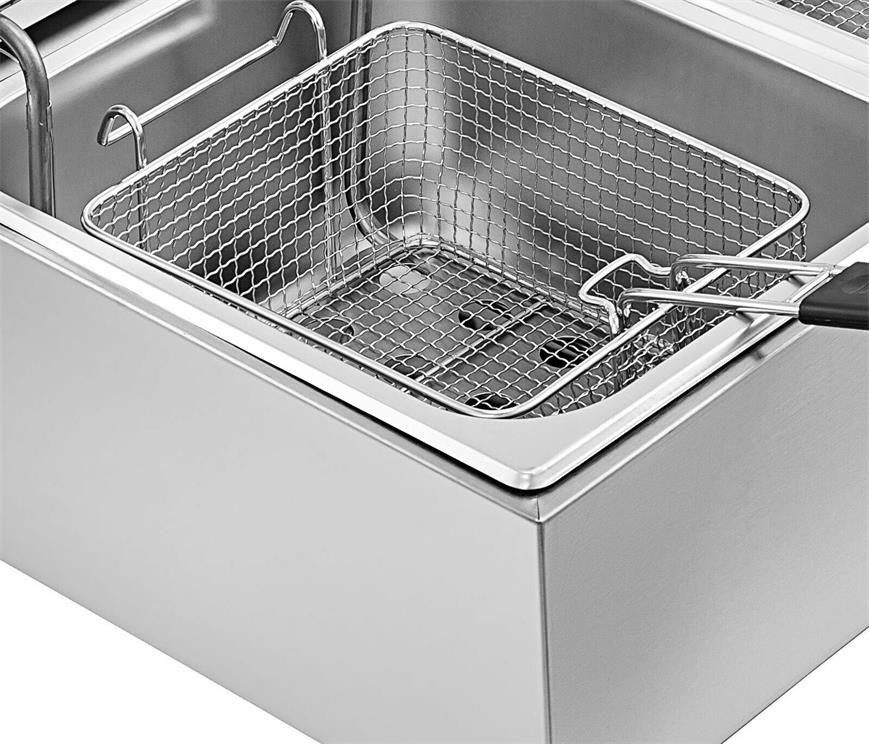Steel Floor Standing Electric Deep Fryer Machine 7000W 18L For Fish And Chips