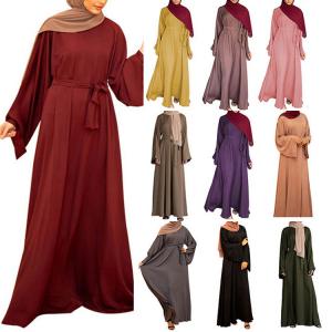 Buy cheap Women Clothes Middle East Abaya Muslim Solid Color Plus Size Muslim Long Dress product