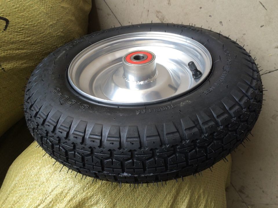 Black Yellow Orange Solid PU Foam Wheels For Barrow