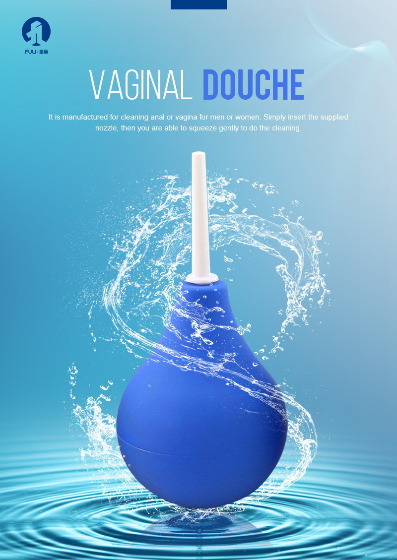 Black vaginal irrigator enema ball vaginal irrigator durable and portable