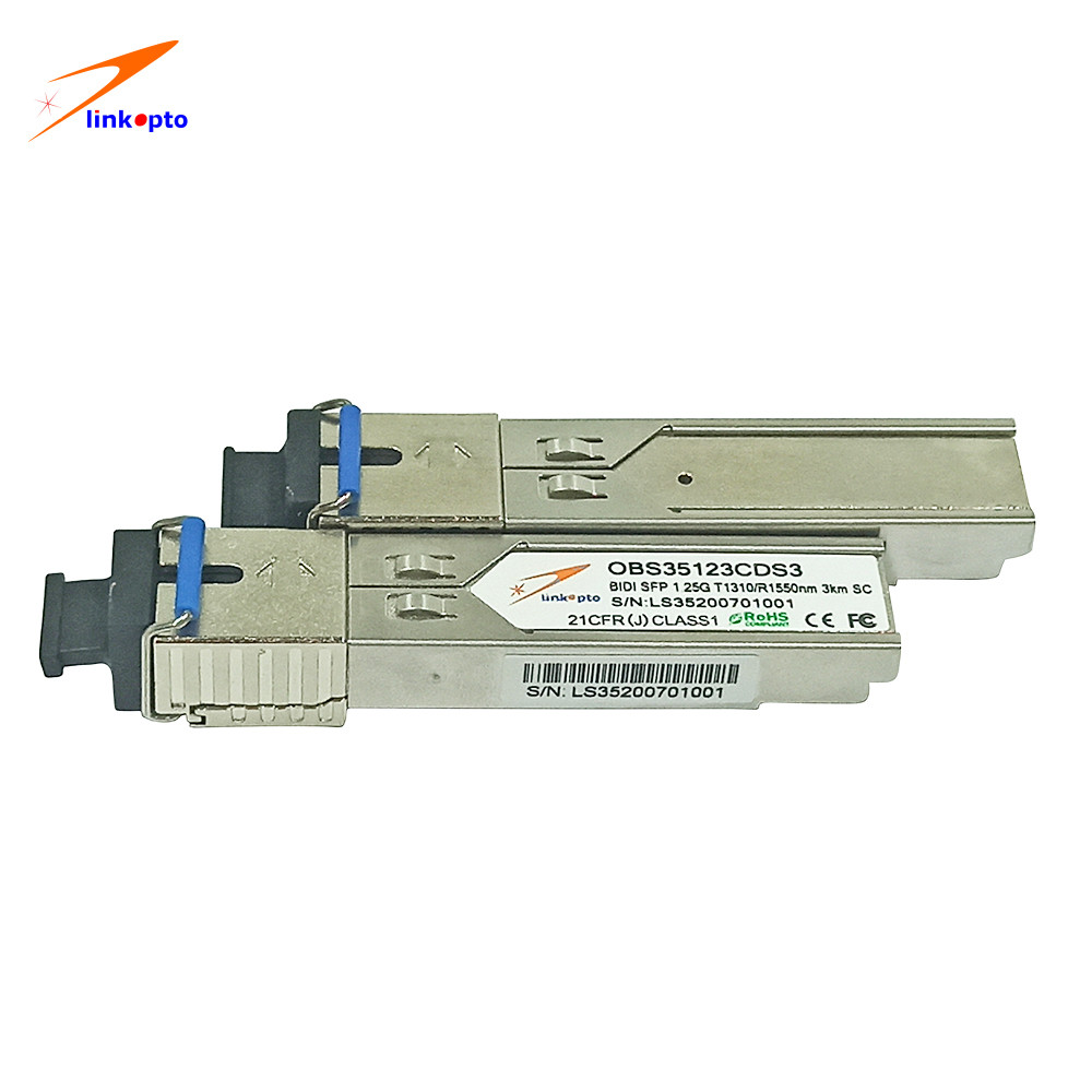 Simplex LC Bidirectional Sfp Module , 1.25G Gigabit Sfp Module ESB4512 - 3LCD80