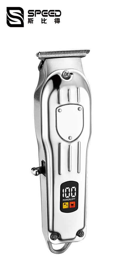 805 800mAh Men Hair Trimmer Metal Iron Armor Knight Oil Head Electric Pushing Scissors