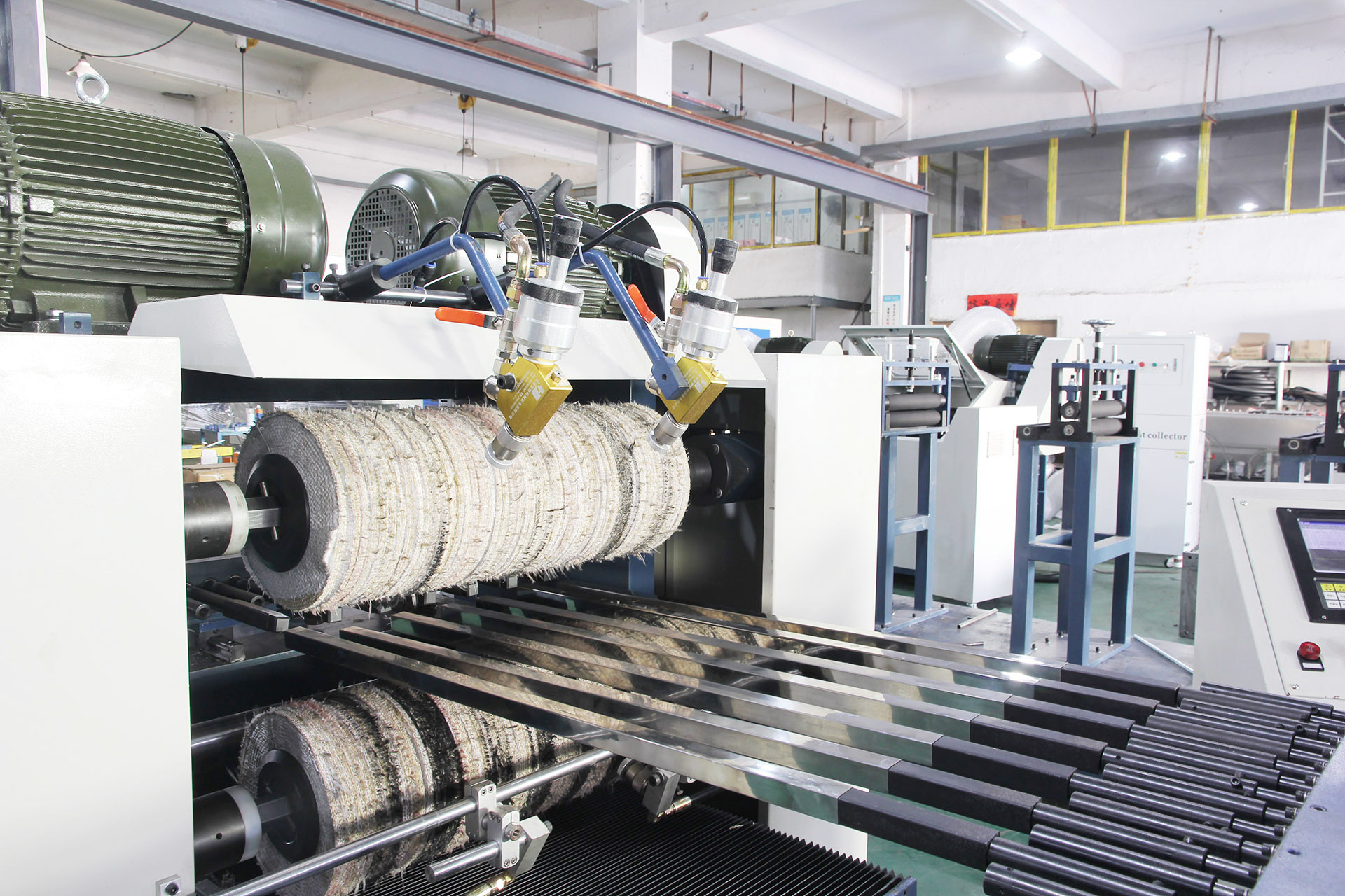 Double Sided Sheet Polishing Machine 2000mm For Stainless Steel Tube