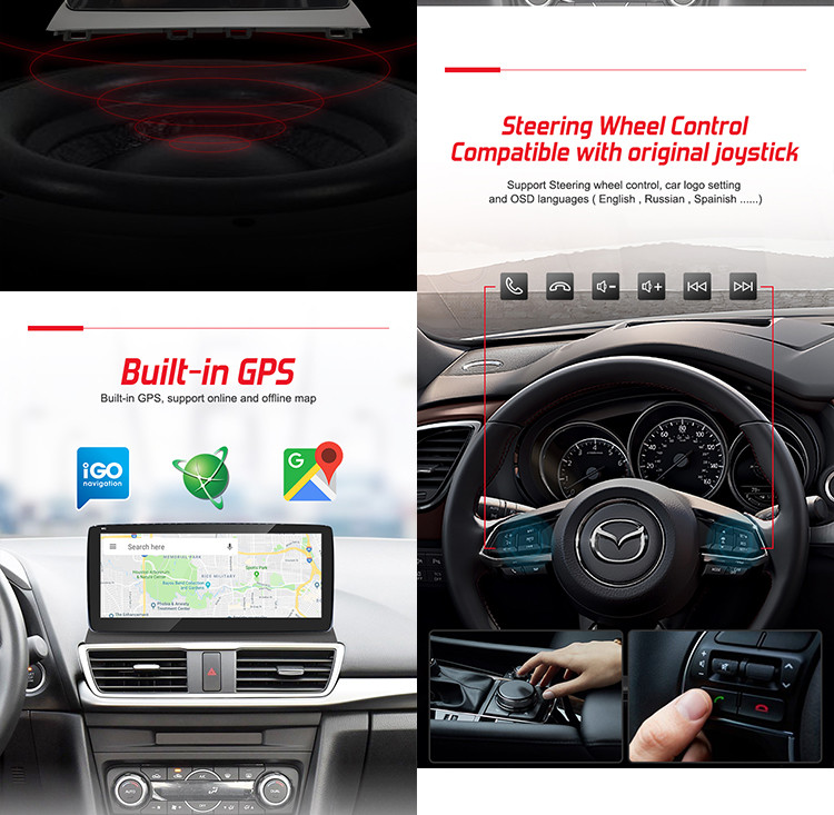 1920*720 HD LCD Android Car Stereo Fit Mazda 3 Mazda 6 CE ROHS Certified