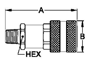 High Strength Steel 689 Bar High Pressure Quick Coupler