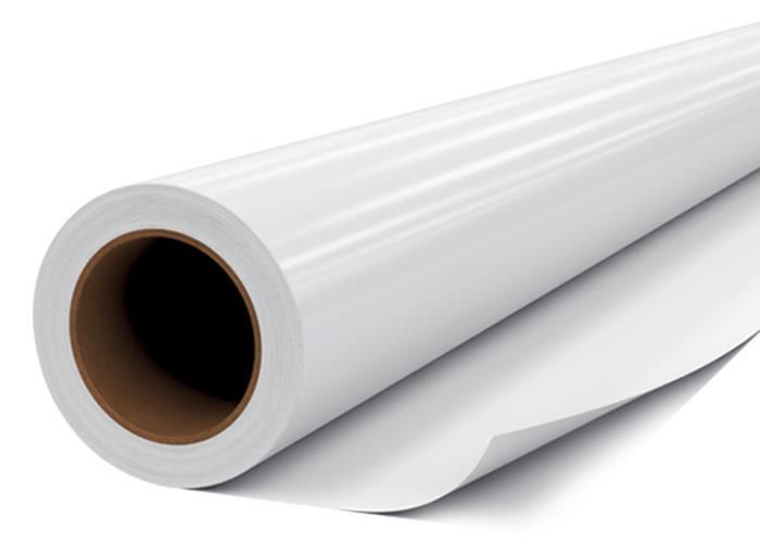 PE Coated Paper Liner Digital Printing Film Vinyl With Grey Adhesive