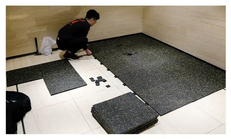 Soundproof Acoustic Rubber Tiles Matting Anti Slip Eco Friendly Material For Indoor