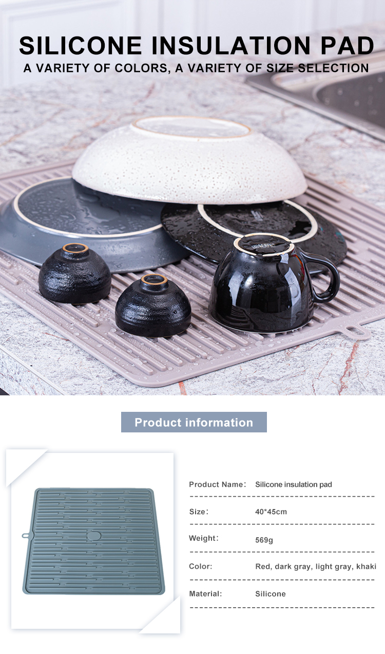 OEM Multifunctional Silicone Kitchenware Silicone Drying Mat