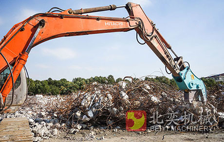 Construction demolition tool excavator hydraulic pulverizer small rock crusher for sale