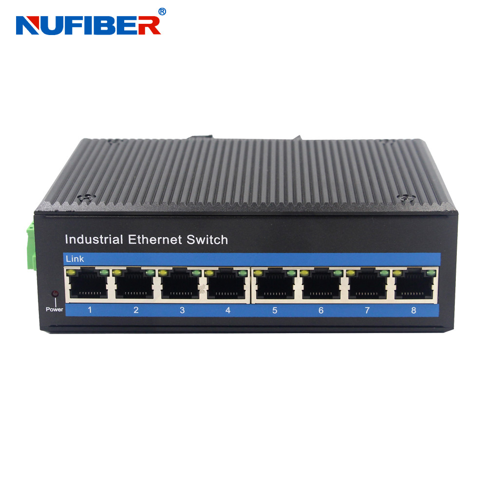 Din Rail Mount Gigabit POE Industrial Ethernet Switch 8*10/100/1000Mbps UTP Port Network Switch