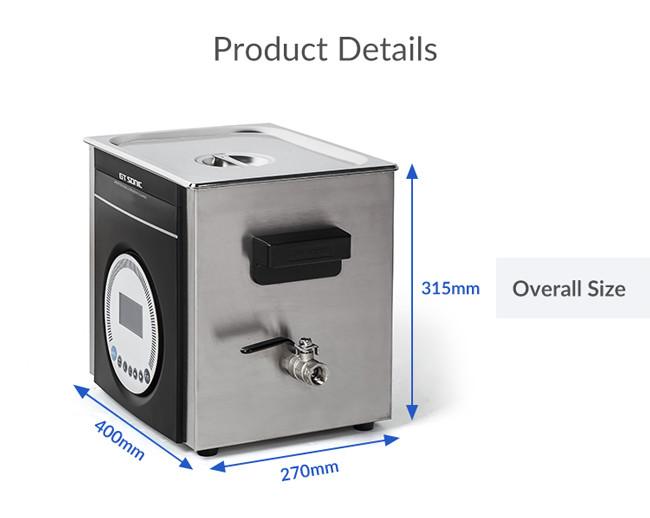 High Efficiency Digital Ultrasonic Cleaner Adjustable Power 1 Year Warranty