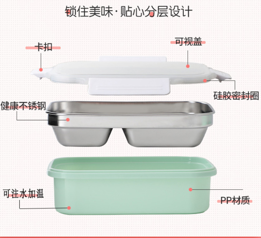 Stainless Steel Bento Sealed Lunch Box Storage Boxes & Bins Preservation Box