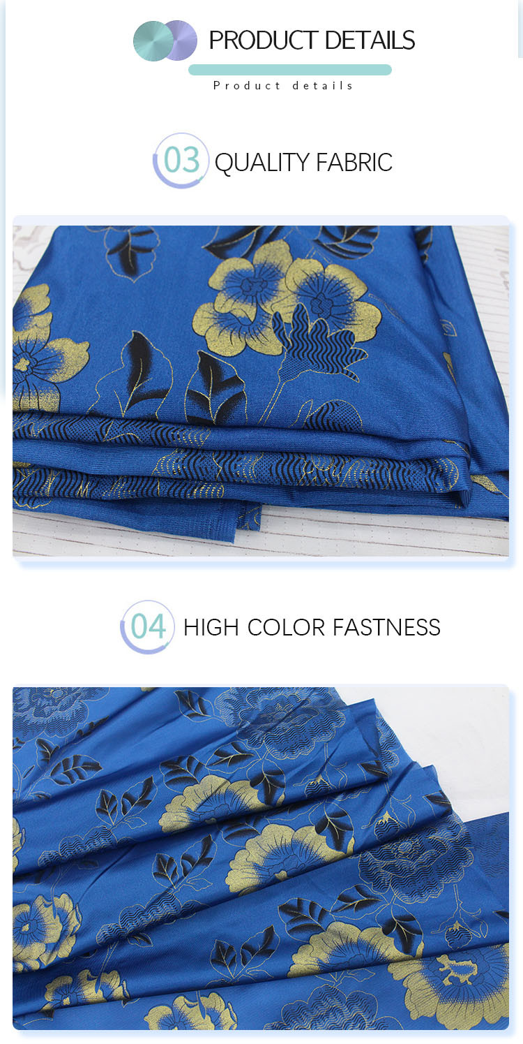 Warp Knitting Printing Polyester Pengji Mattress Cloth Hot Gold Powder
