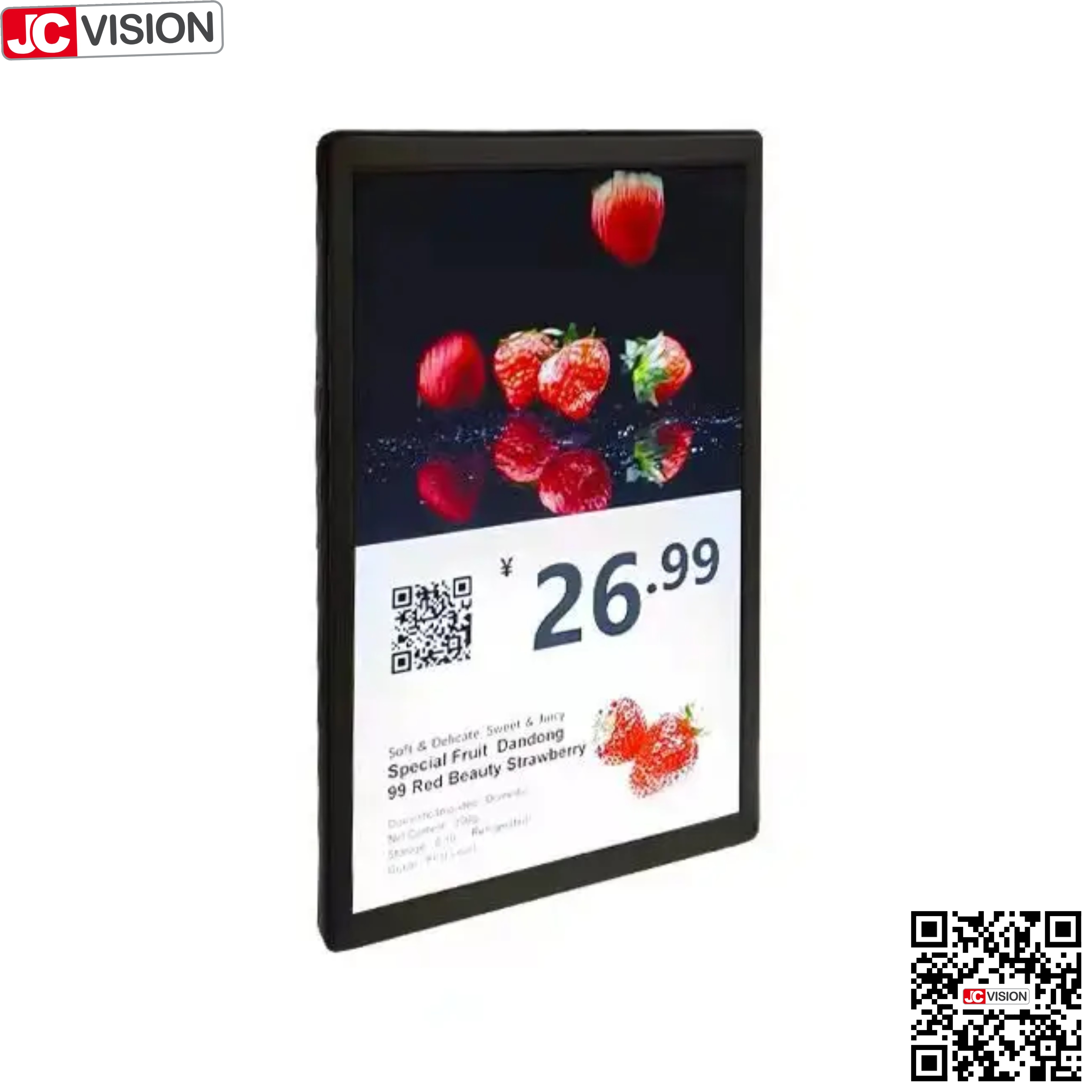 JCVISION 10.1-inch Dual Screen Display Of Product Electronic Price Tag, Digital Sign/touch Screen