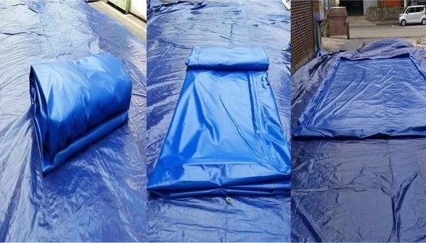 Black Portable Garage Floor 10'x20' Inflatable Car Wash Mat