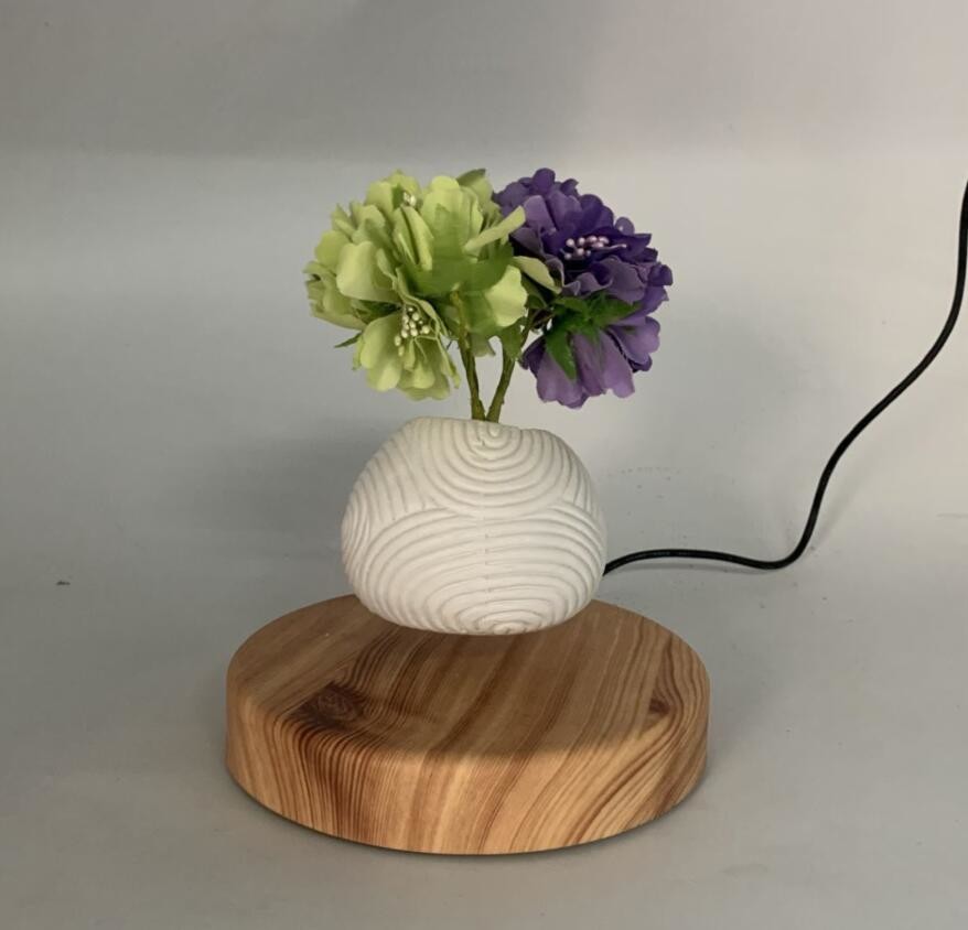 NEW hot sale round base magnetic leivtation bottom floating air bonsai plant tree flower pot PA-0736