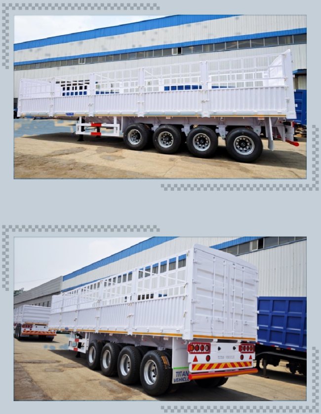 TITAN 4 Axle 80Ton Stake Cargo Semi Trailer  Stake Semi Trailer